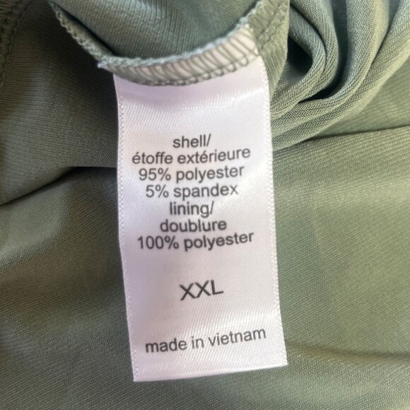 American Beach by Maruices Womens Swim Tankini Tank Top Sage Green XXL - Picture 7 of 11